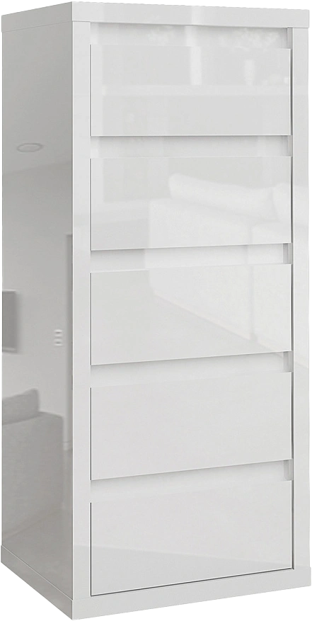 Комод с пятью ящиками Норден, Белый