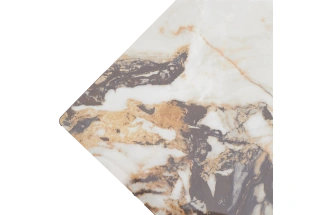 Кухонный стол раздвижной Acerra New 160, Gloss Grand Jade Solid Ceramic, каркас цвета шампань