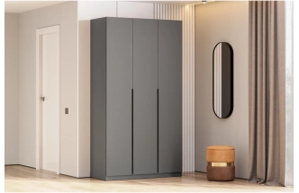 Шкаф трехстворчатый Даиго, для одежды, графит серый