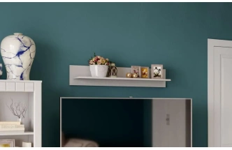 Полка Прованс, открытая, навесная, бодега белая / патина премиум