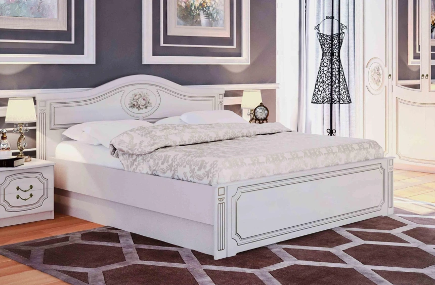 Кровать Верона 160, двуспальная, кофе 10 / капучино