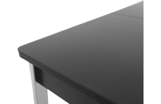 Кухонный стол Гамбург, коричневый, стекло СВ, каркас хром