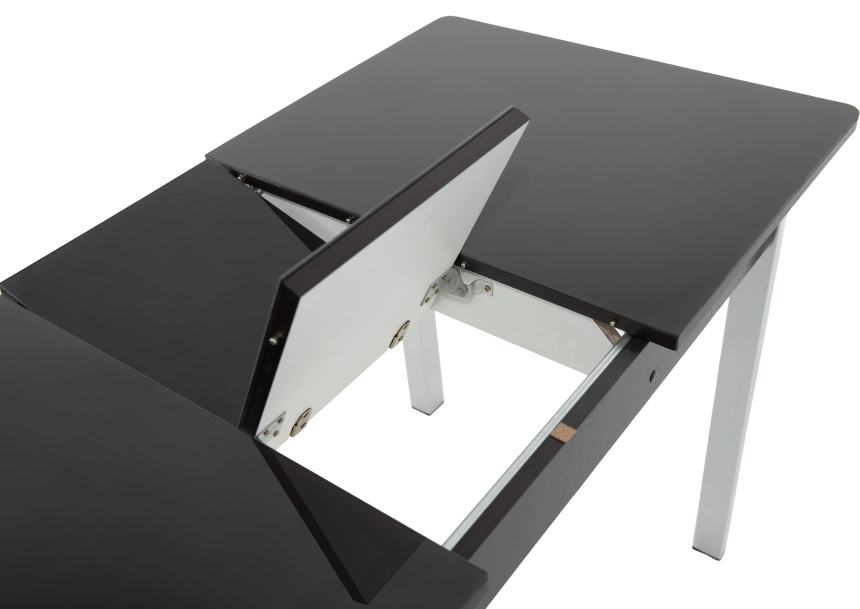 Кухонный стол Гамбург, коричневый, стекло СВ, каркас хром