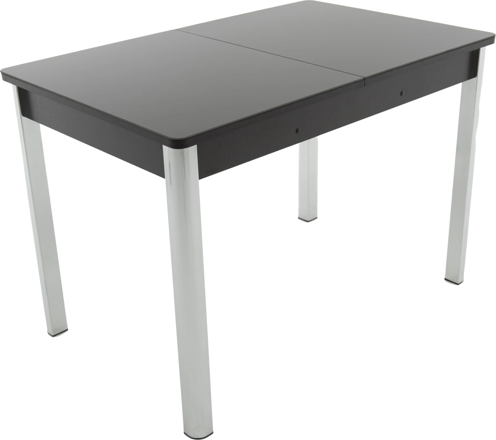 Кухонный стол Гамбург, коричневый, стекло СВ, каркас хром