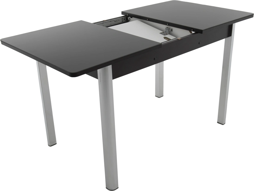 Кухонный стол Гамбург, коричневый, стекло СВ, каркас хром