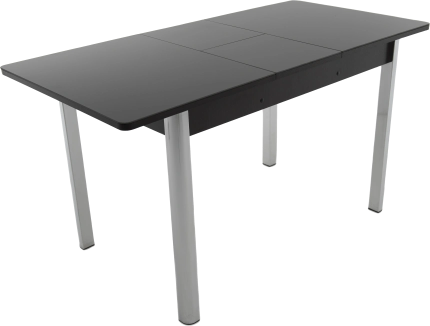 Кухонный стол Гамбург, коричневый, стекло СВ, каркас хром