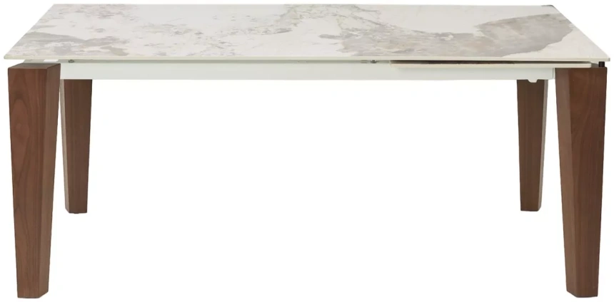 Обеденный раздвижной стол Esmir 160, Gloss Luxury Pandora Solid Ceramic, орех