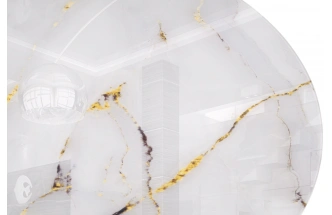 Кухонный стол Норфолк, 100x100x78, стекло, золото