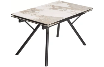 Обеденный раздвижной стол Либерти 140, Pandora, керамика, черный каркас