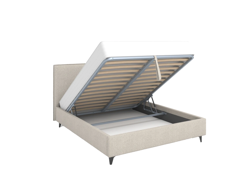 Кровать Ингрид с/м 140x200 Buckle white