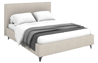 Кровать Ингрид с/м 140x200 Buckle white