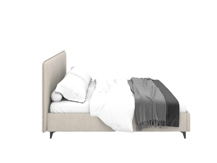 Кровать Ингрид с/м 140x200 Buckle white