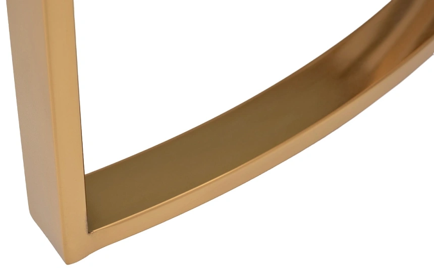 Журнальный стол GY-10006, 90x90x43, стекло в пленке ПВХ, белый мрамор / золото 