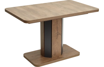 Кухонный стол раздвижной Stork 120, Дуб Канзас, Вольфрам