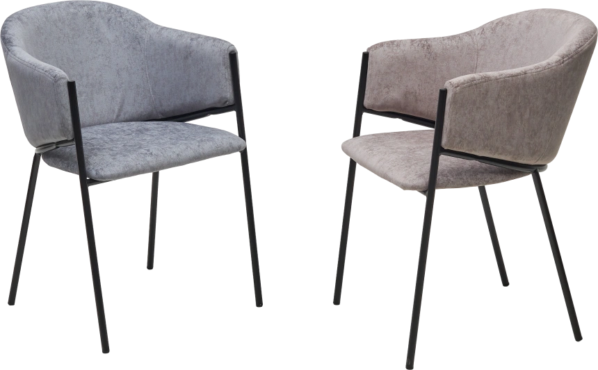 Стул Дилл, мягкий, Rain 11 капучино, велюр, черный каркас 