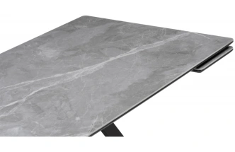 Обеденный раздвижной стол Вилли 140(200), керамика, серый мрамор / черный