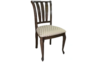 Стул Кабриоль, деревянный с жесткой спинкой, призма 37-1, жаккард, каркас орех темный