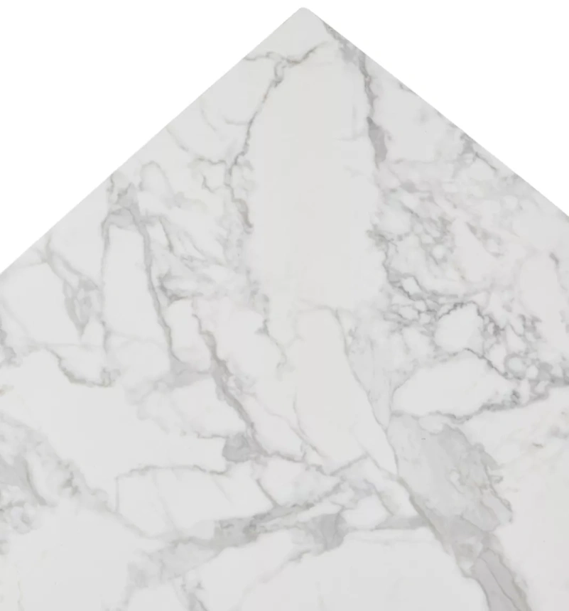 Обеденный раздвижной стол Esmir 160, Matte Arabescato Solid Ceramic, орех