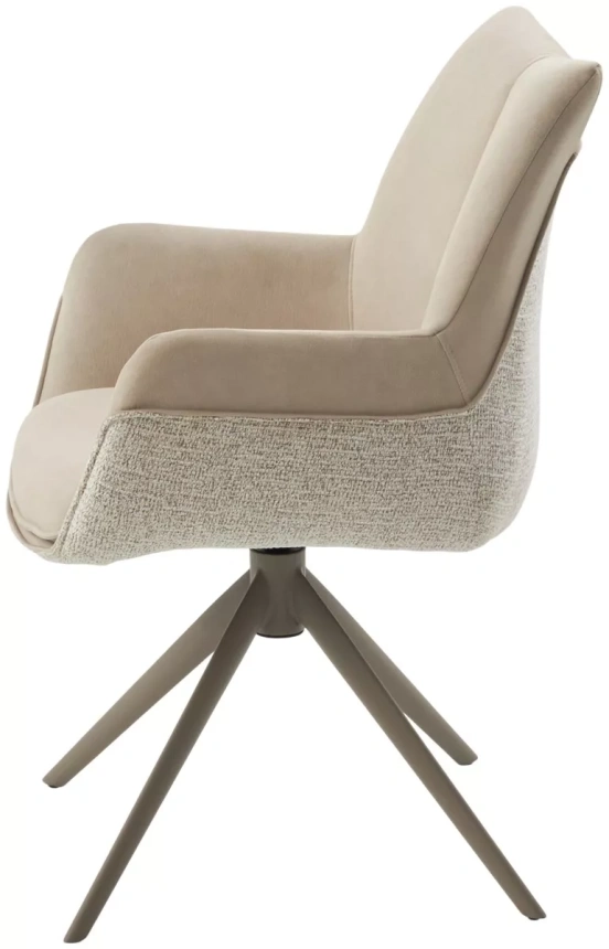 Стул Pontus, поворотный, Rieky-111 / Present-120 кремовый / латте