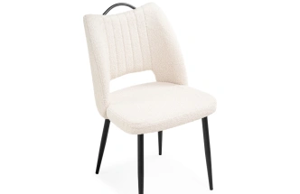 Стул Barton, на металлокаркасе, бежевый / чёрный