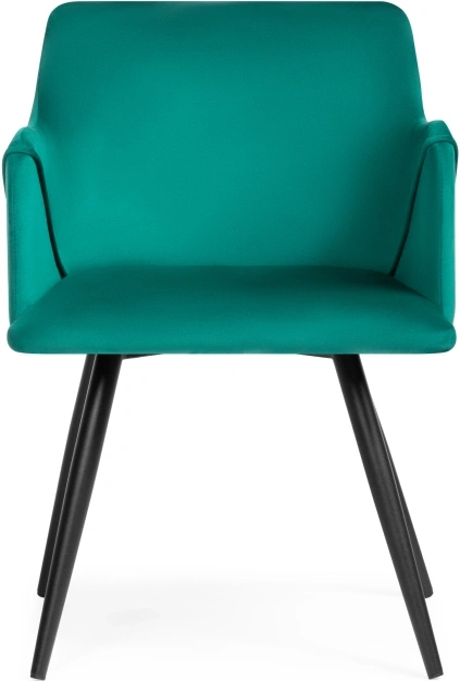 Стул-кресло Эджелл, мягкий, зеленый / черный