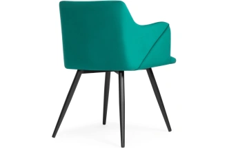 Стул-кресло Эджелл, мягкий, зеленый / черный