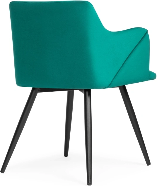 Стул-кресло Эджелл, мягкий, зеленый / черный