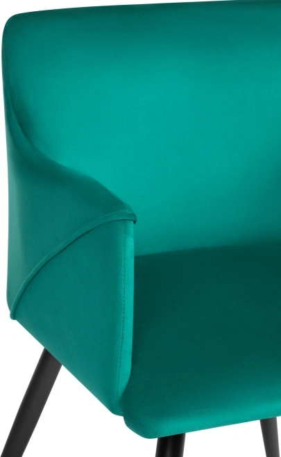 Стул-кресло Эджелл, мягкий, зеленый / черный