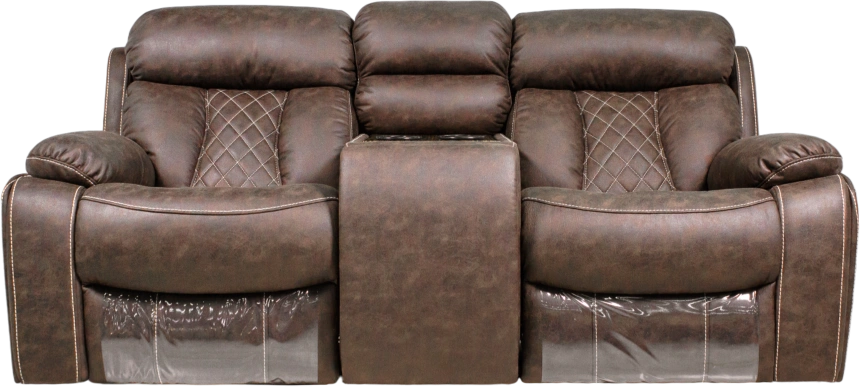 Диван прямой Азалия, электрореклайнер, двухместный, Стайл 03 / Эбен / Контрастная отстрочка