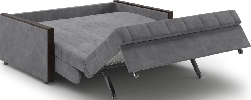 Диван прямой Токио 140, модель 062, Ultra Grey (серый) / венге