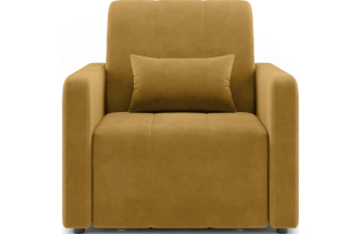 Кресло-кровать Борго 80, модель 107, Ultra Mustard (соломенный) / венге