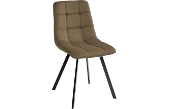 Стул Ричи, мягкий, H-71 шоколадный, велюр, черный каркас