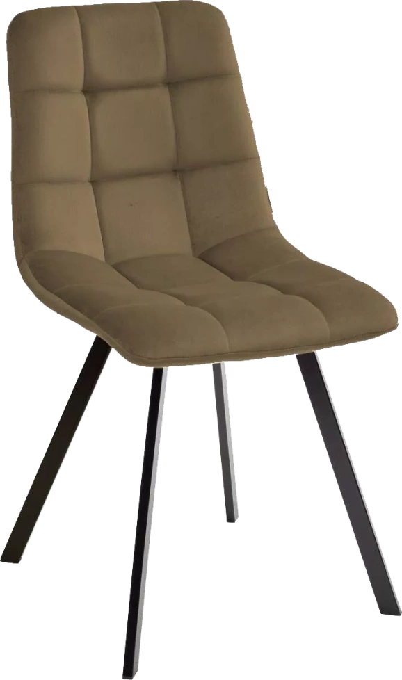 Стул Ричи, мягкий, H-71 шоколадный, велюр, черный каркас 