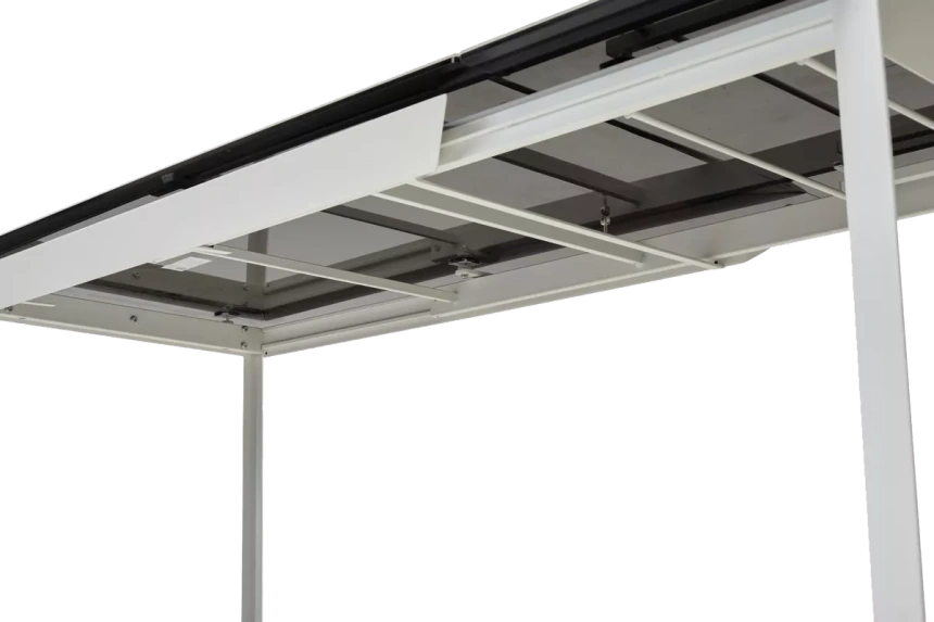 Кухонный стол раздвижной Cremona 140, Matte Statuario Белый мрамор матовый, керамика, белый каркас