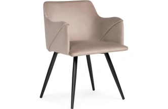 Стул-кресло Эджелл, мягкий, латте / черный