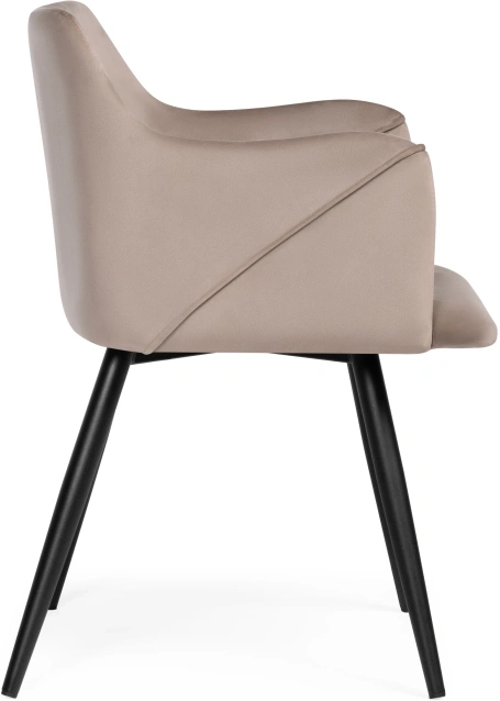 Стул-кресло Эджелл, мягкий, латте / черный