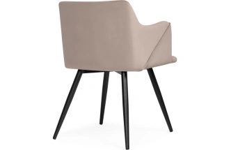 Стул-кресло Эджелл, мягкий, латте / черный