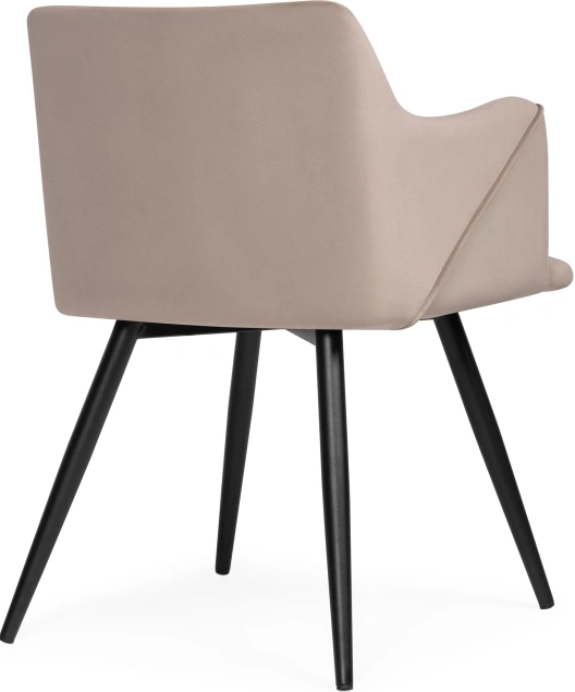 Стул-кресло Эджелл, мягкий, латте / черный