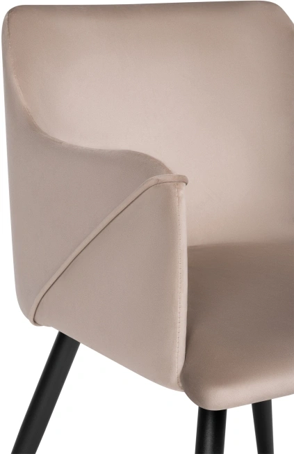 Стул-кресло Эджелл, мягкий, латте / черный