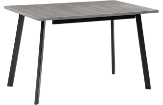 Кухонный стол раздвижной Колон Лофт, 120(160)x75, ЛДСП бетон, каркас черный матовый