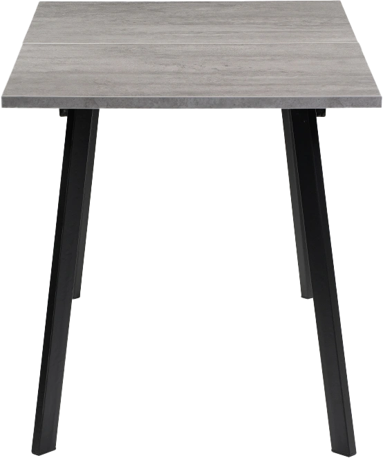Кухонный стол раздвижной Колон Лофт, 120(160)x75, ЛДСП бетон, каркас черный матовый