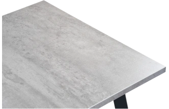 Кухонный стол раздвижной Колон Лофт, 120(160)x75, ЛДСП бетон, каркас черный матовый