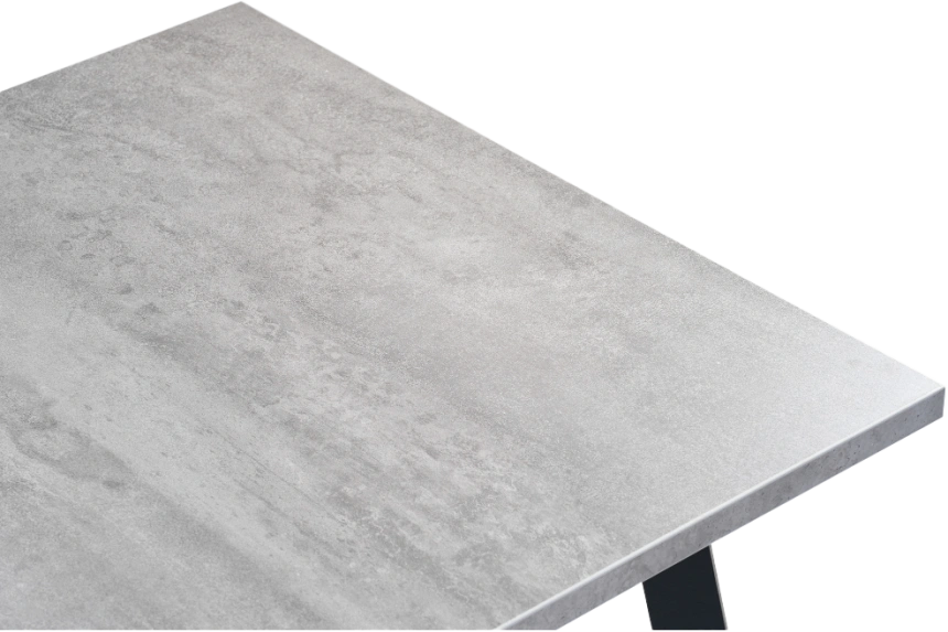 Кухонный стол раздвижной Колон Лофт, 120(160)x75, ЛДСП бетон, каркас черный матовый