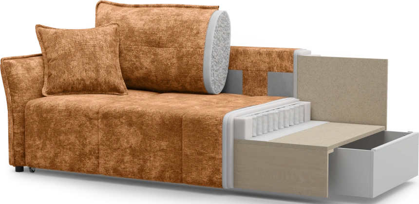 Диван прямой Майрис, модель 024, Cruz 79 (темно-синий)