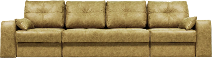 Диван прямой Остин 3, ткань Tornado mocco, декор Рамух белый