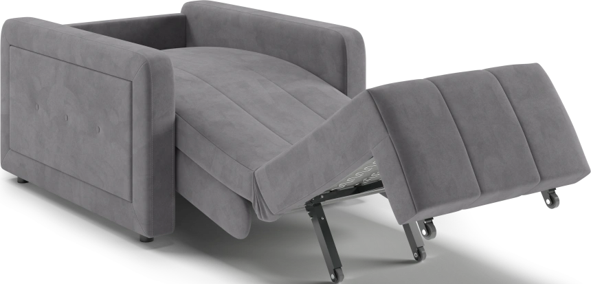 ​Кресло-кровать Борго 80, модель 107, Ultra Grey​​ (серый​) / венге