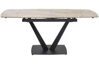 Кухонный стол раздвижной Alatri 120, Gloss Amber Jade Solid Ceramic, Black