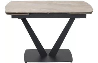 Кухонный стол раздвижной Alatri 120, Gloss Amber Jade Solid Ceramic, Black