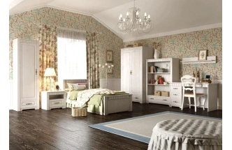 Гарнитур для детской Прованс, композиция 1, бодега белая / патина премиум