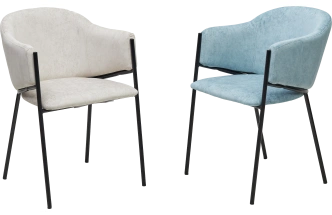 Стул Дилл, мягкий, Rain 7 бриз, велюр, черный каркас 